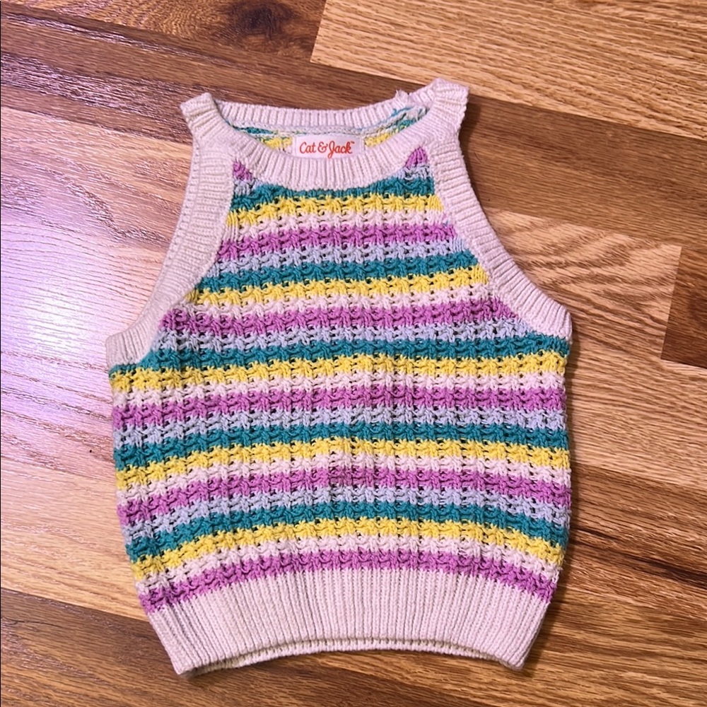 Cat & Jack Multicolor Knit Vest Top